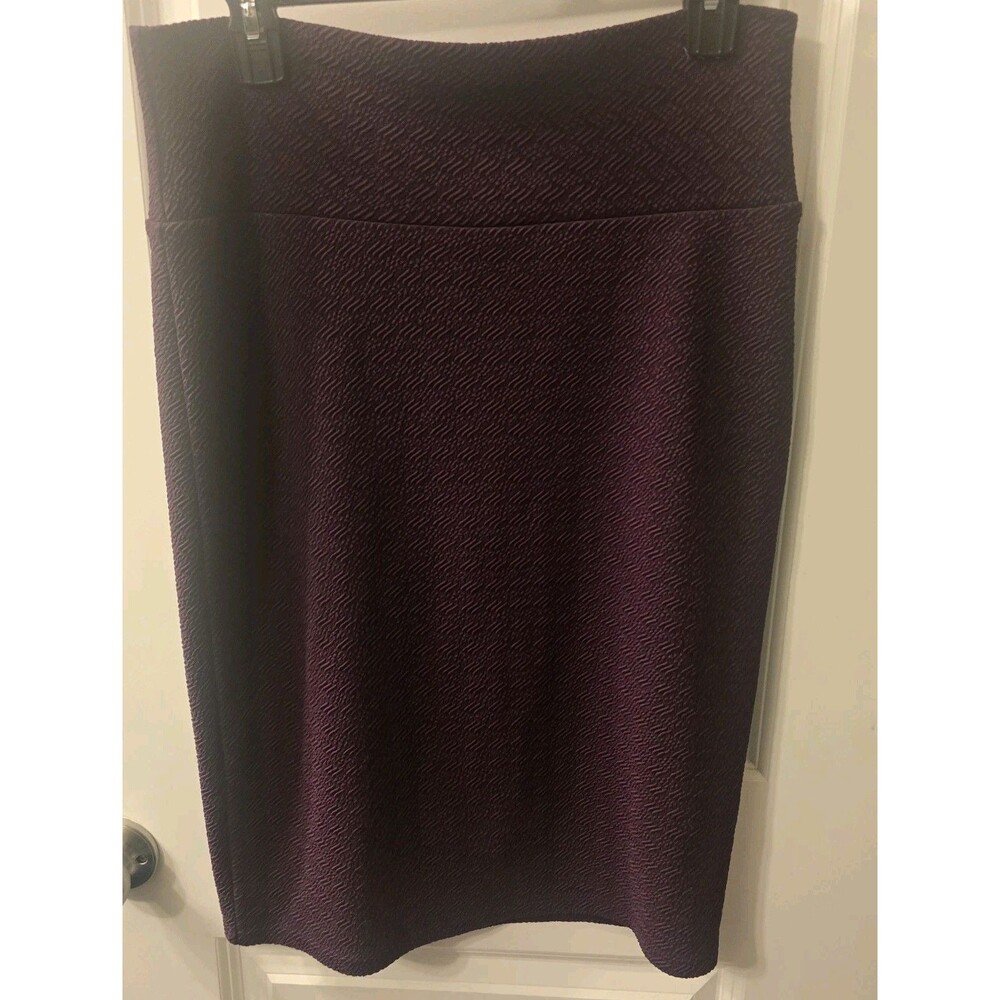 LuLaRoe Cassie Pencil Skirt Size Large Purple Stretch